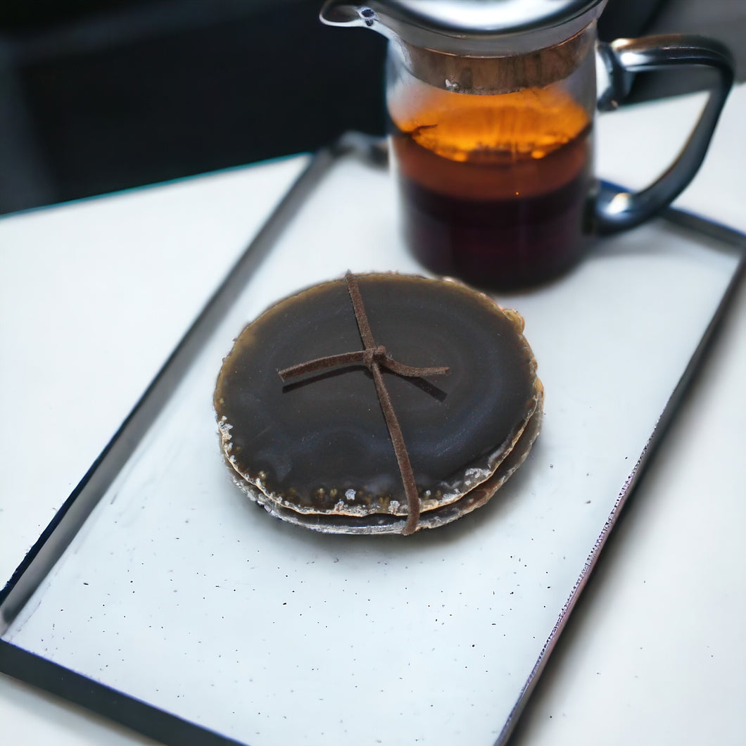 Agate crystal coaster set | ASH&STONE Crystals Shop Auckland NZ