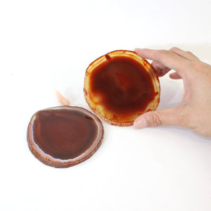 Agate crystal slice coaster set | ASH&STONE Crystals Shop Auckland NZ