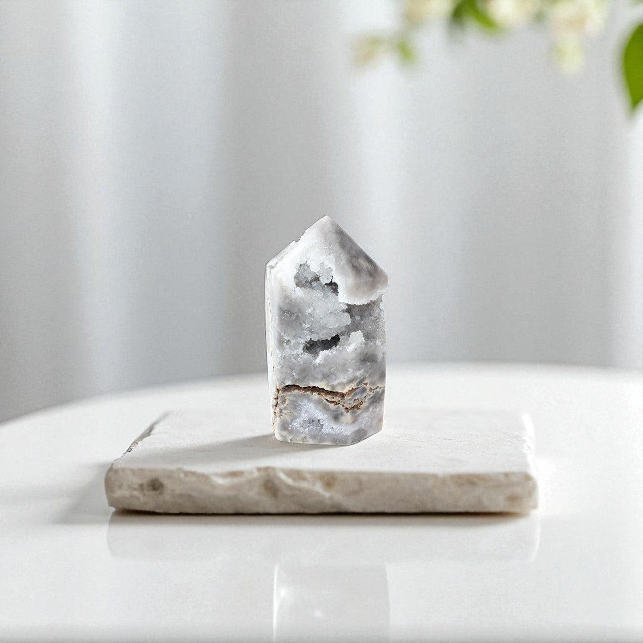 Agate polished crystal tower with cave | ASH&STONE Crystal Shop Auckland NZ