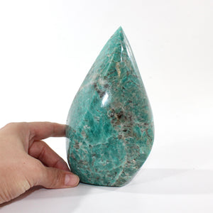 Amazonite polished crystal flame 1.84kg | ASH&STONE Crystal Shop Auckland NZ