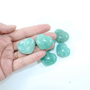 Amazonite polished crystal heart | ASH&STONE Crystal Shop Auckland NZ