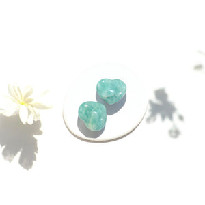 Amazonite polished crystal heart | ASH&STONE Crystal Shop Auckland NZ