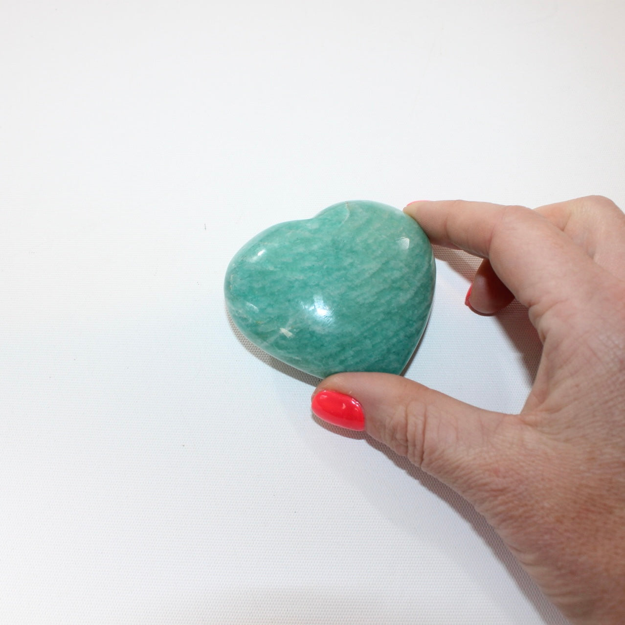 Amazonite polished crystal heart | ASH&STONE Crystal Shop Auckland NZ