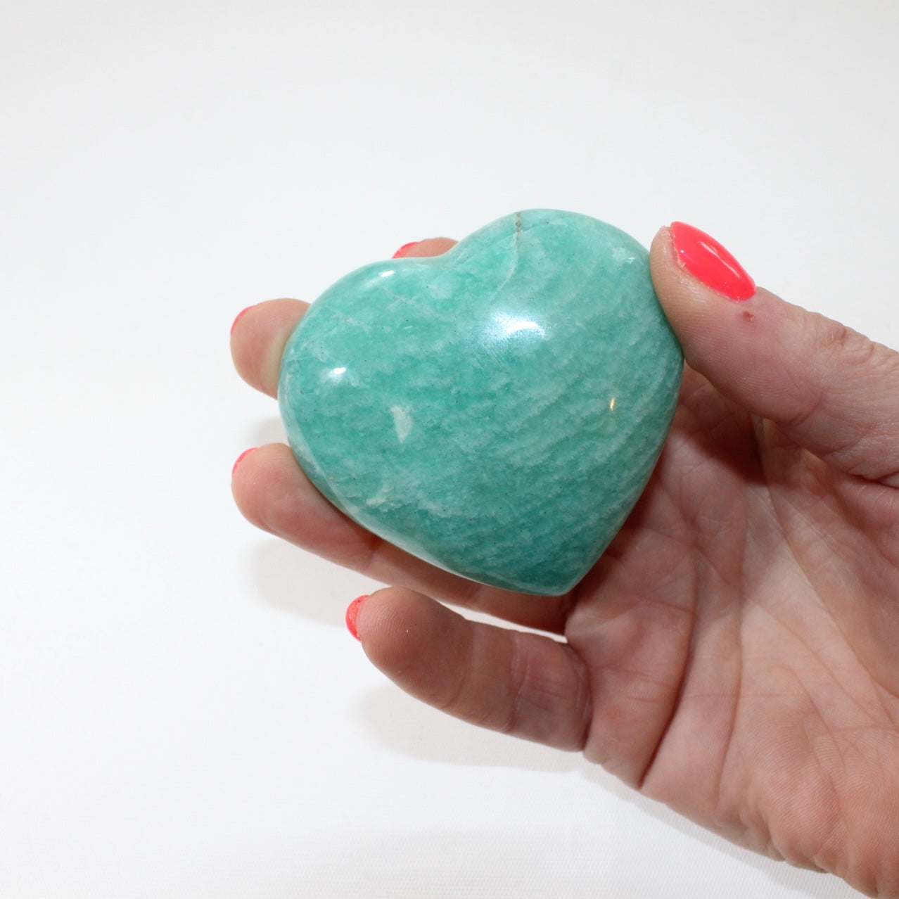 Amazonite polished crystal heart | ASH&STONE Crystal Shop Auckland NZ