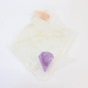 Amethyst crystal pendulum | ASH&STONE Crystals Shop Auckland NZ