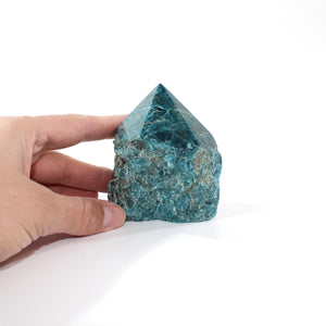 Blue apatite polished crystal point | ASH&STONE Crystal Shop Auckland NZ