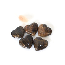 Load image into Gallery viewer, Black moonstone polished crystal heart | ASH&amp;STONE Crystals Shop Auckland NZ
