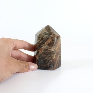 Black moonstone polished crystal generator | ASH&STONE Crystals Shop Auckland NZ