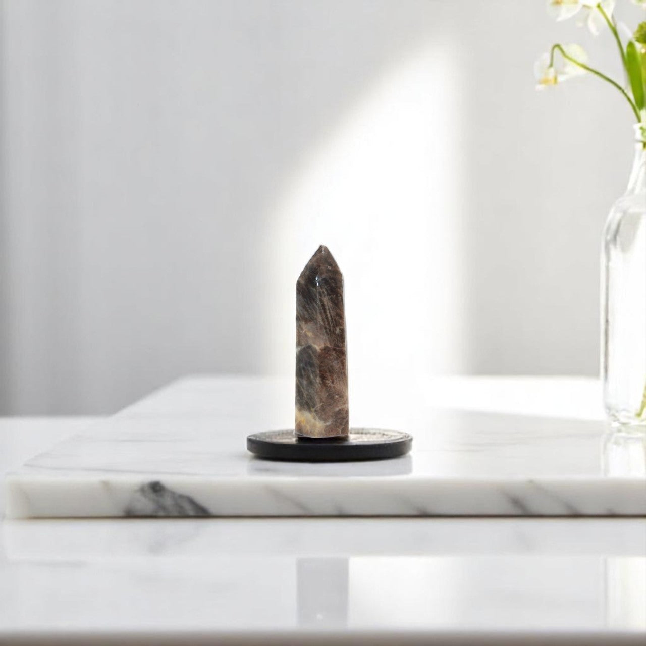 Black moonstone crystal generator | ASH&STONE Crystal Shop Auckland NZ