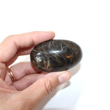 Load image into Gallery viewer, Black moonstone polished crystal palm stone | ASH&amp;STONE Crystals Shop Auckland NZ
