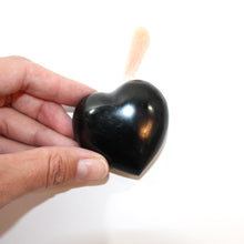 Load image into Gallery viewer, Black tourmaline polished crystal heart  | ASH&amp;STONE Crystals Shop Auckland NZ
