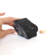 Load image into Gallery viewer, Black tourmaline raw crystal chunk | ASH&amp;STONE Crystals Shop Auckland NZ
