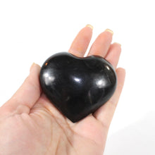 Load image into Gallery viewer, Black tourmaline crystal polished heart | ASH&amp;STONE Crystals Shop Auckland NZ
