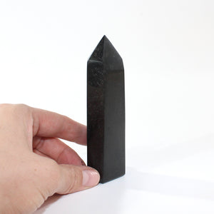 Black tourmaline crystal polished generator | ASH&STONE Crystal Shop Auckland NZ