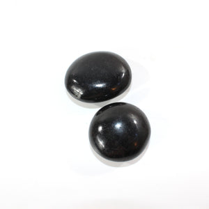 Black tourmaline crystal palm stone | ASH&STONE Crystal Shop Auckland NZ