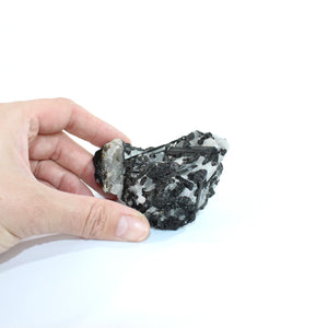 Black tourmaline in quartz crystal chunk  | ASH&STONE Crystal Shop Auckland NZ