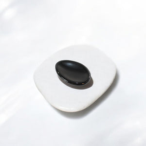 Black tourmaline crystal worry stone | ASH&STONE Crystal Shop Auckland NZ