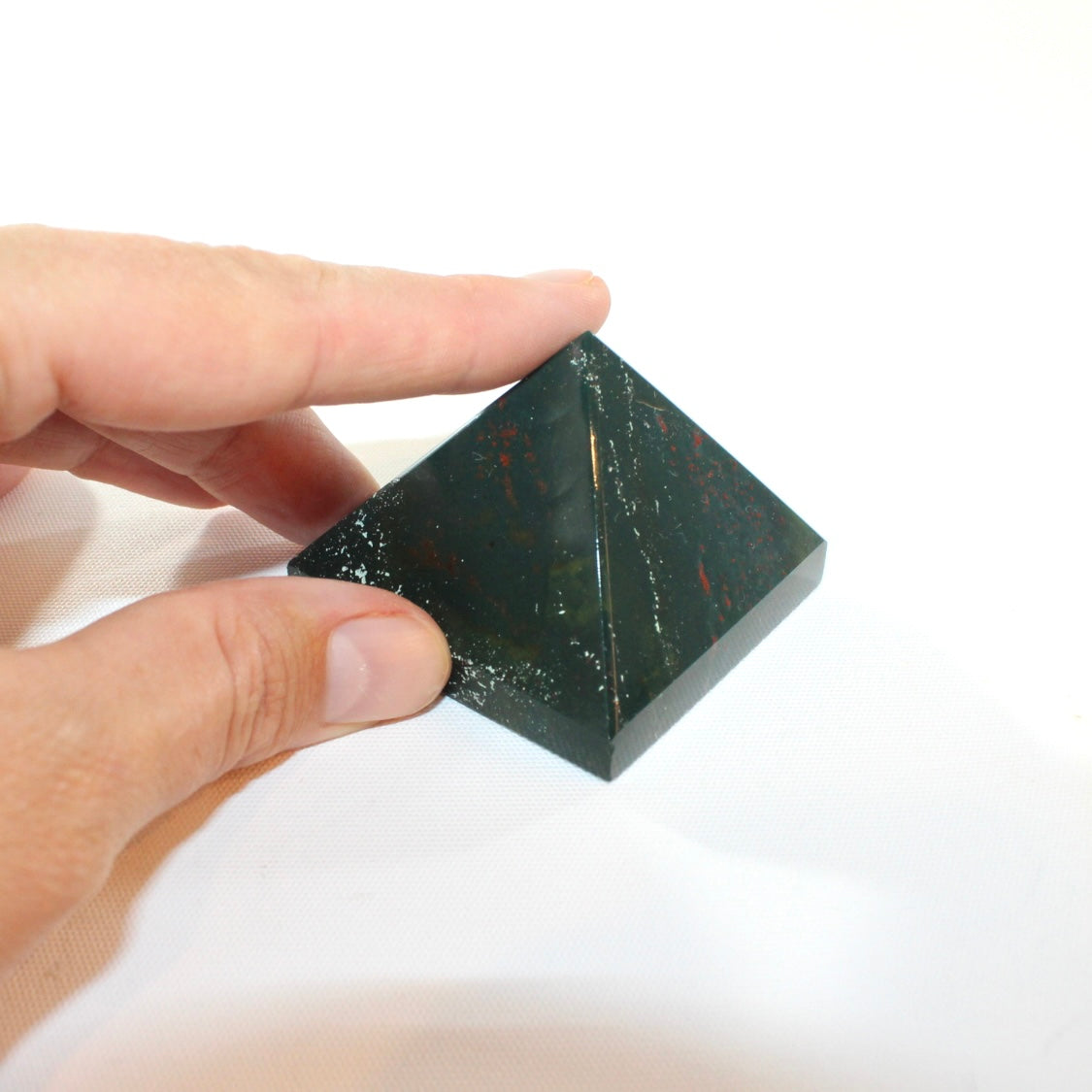 Bloodstone polished crystal pyramid | ASH&STONE Crystal Shop Auckland NZ