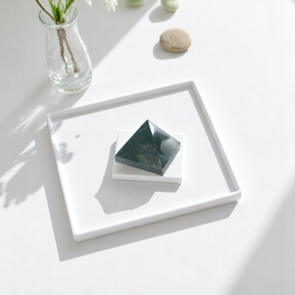 Bloodstone polished crystal pyramid | ASH&STONE Crystal Shop Auckland NZ