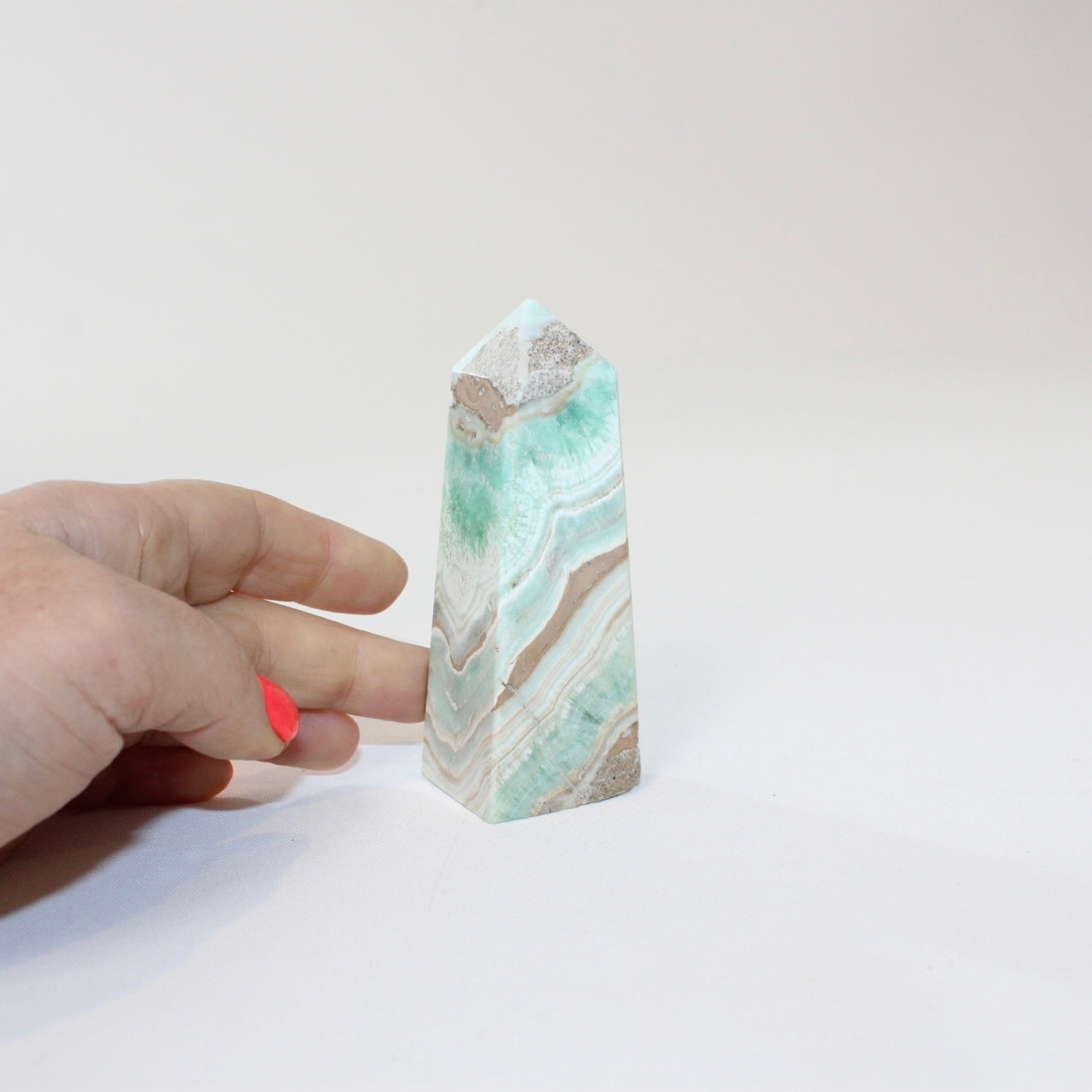 Blue aragonite crystal tower | ASH&STONE Crystal Shop Auckland NZ
