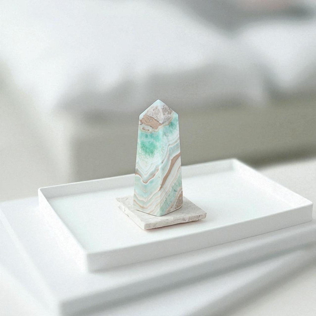 Blue aragonite crystal tower | ASH&STONE Crystal Shop Auckland NZ