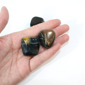 Blue tigers eye crystal tumblestone | ASH&STONE Crystals Shop Auckland NZ