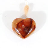 Carnelian polished crystal heart | ASH&STONE Crystals Shop Auckland NZ