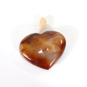 Carnelian polished crystal heart | ASH&STONE crystals shop Auckland NZ