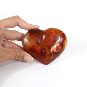 Carnelian polished crystal heart | ASH&STONE crystals shop Auckland NZ