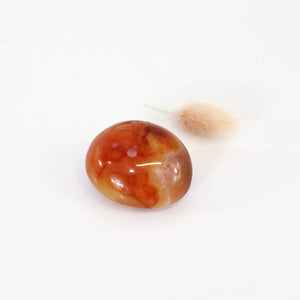 Carnelian polished crystal palm stone | ASH&STONE Crystals Shop Auckland NZ