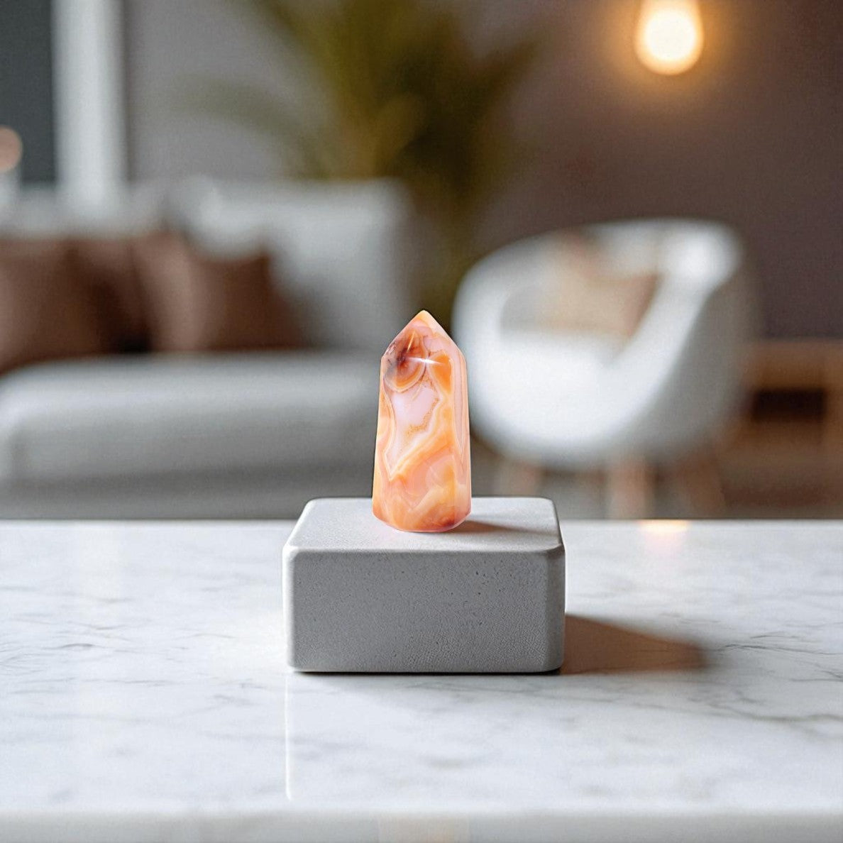 Carnelian polished crystal generator | ASH&STONE Crystal Shop Auckland NZ