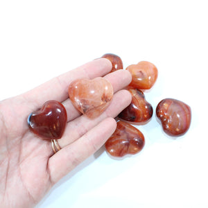 Carnelian polished crystal heart | ASH&STONE Crystal Shop Auckland NZ