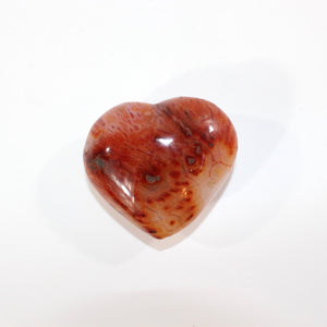 Carnelian polished crystal heart | ASH&STONE Crystal Shop Auckland NZ