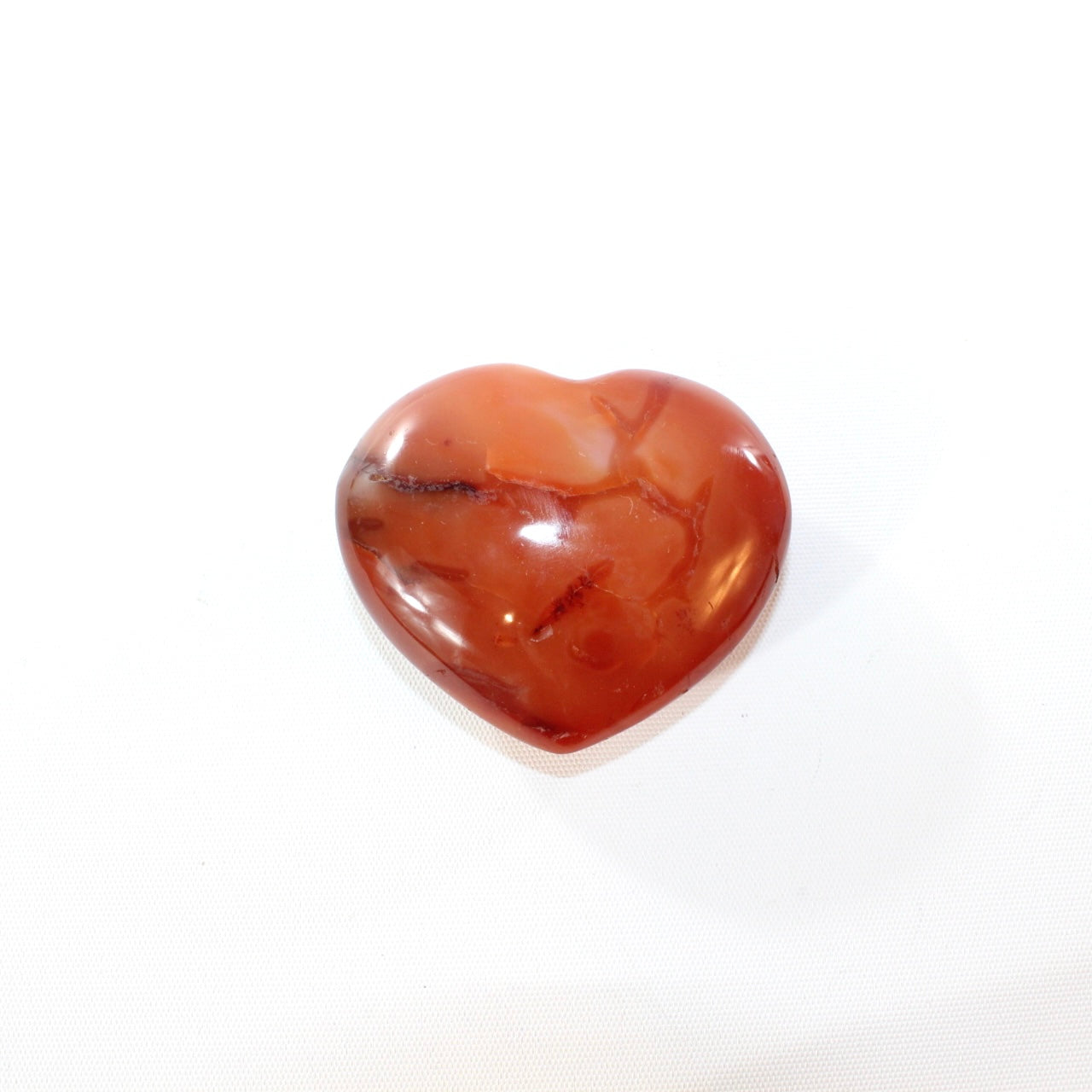 Carnelian polished crystal heart | ASH&STONE Crystal Shop Auckland NZ