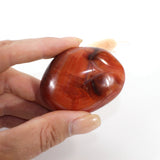 Carnelian polished crystal palm stone | ASH&STONE Crystals Shop Auckland NZ