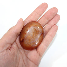 Load image into Gallery viewer, Carnelian crystal polished palm stone | ASH&amp;STONE Crystals Shop Auckland NZ
