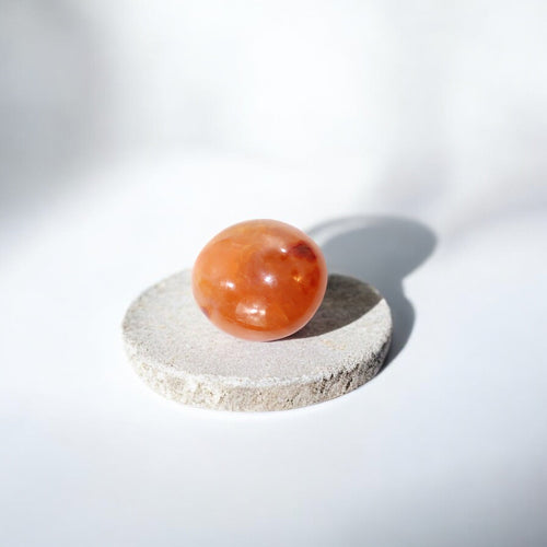 Carnelian crystal palm stone | ASH&STONE Crystals Shop Auckland NZ