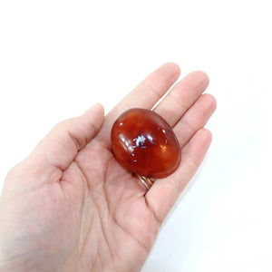 Carnelian polished crystal palm stone | ASH&STONE Crystal Shop Auckland NZ