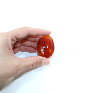 Carnelian polished crystal palm stone | ASH&STONE Crystal Shop Auckland NZ