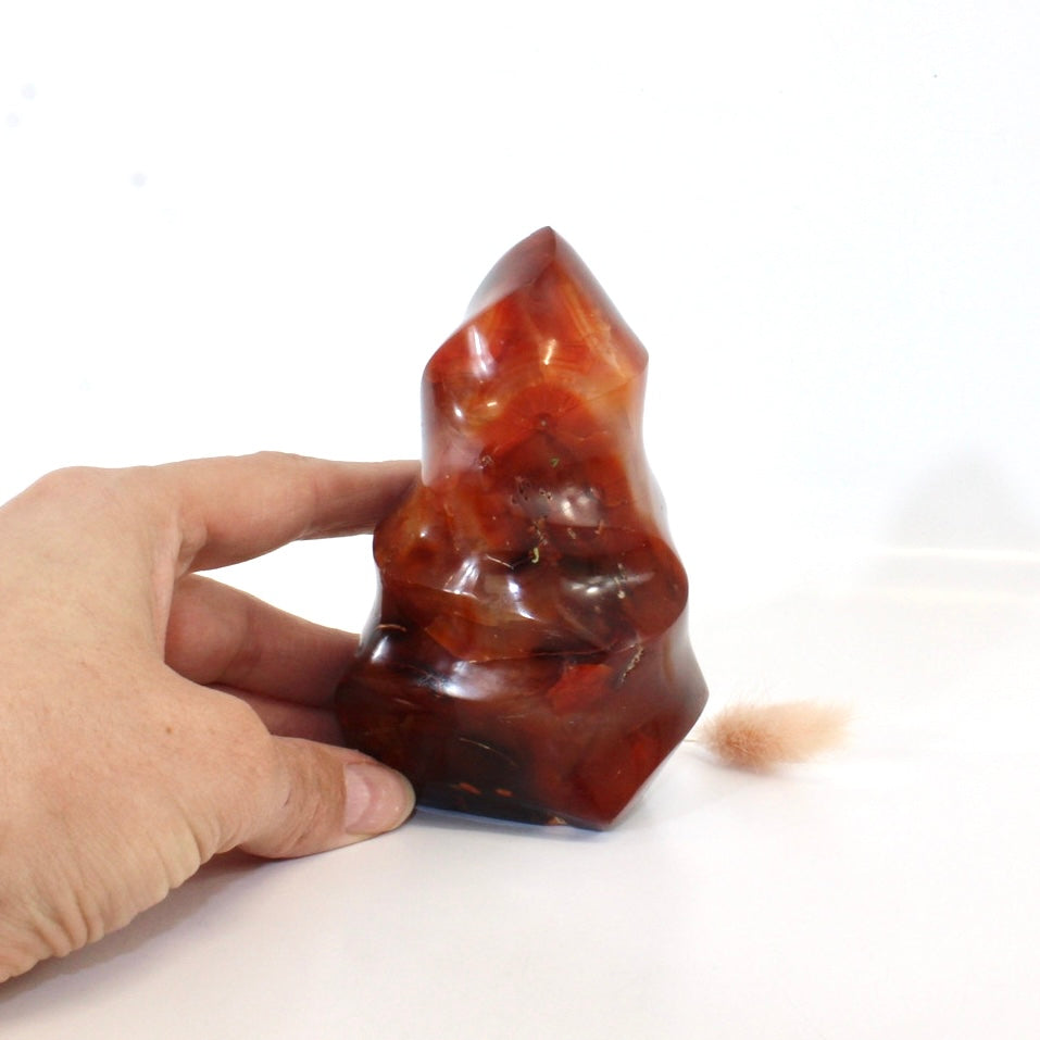 Carnelian polished crystal flame | ASH&STONE Crystals Shop Auckland NZ