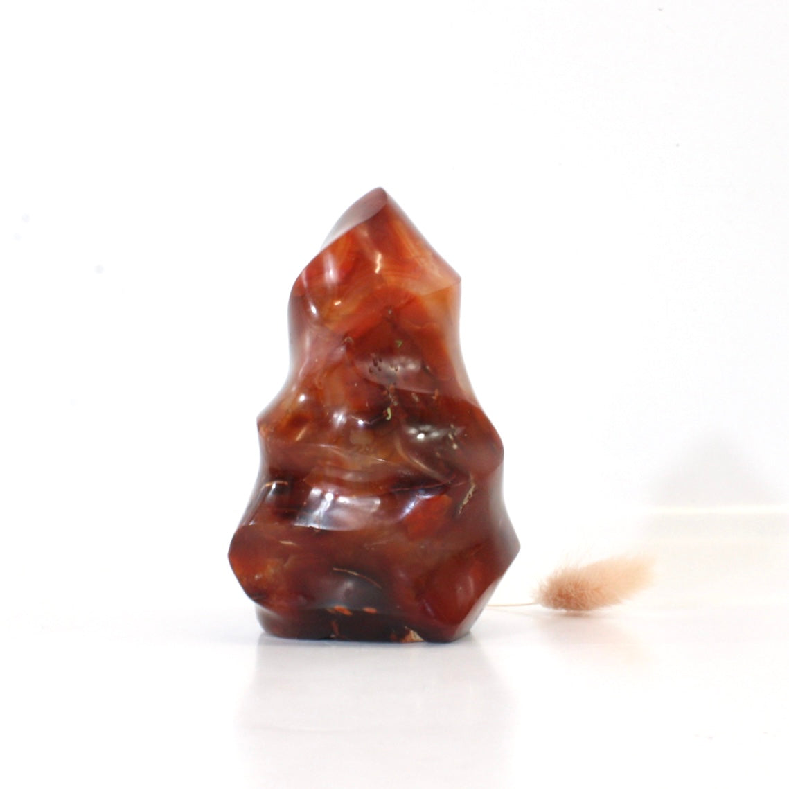 Carnelian polished crystal flame | ASH&STONE Crystals Shop Auckland NZ