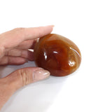 Carnelian polished crystal palm stone | ASH&STONE Crystals Shop Auckland NZ