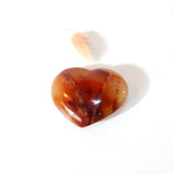 Carnelian polished crystal heart | ASH&STONE Crystals Shop Auckland NZ