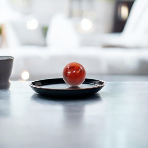 Carnelian polished crystal sphere | ASH&STONE Crystal Shop Auckland NZ