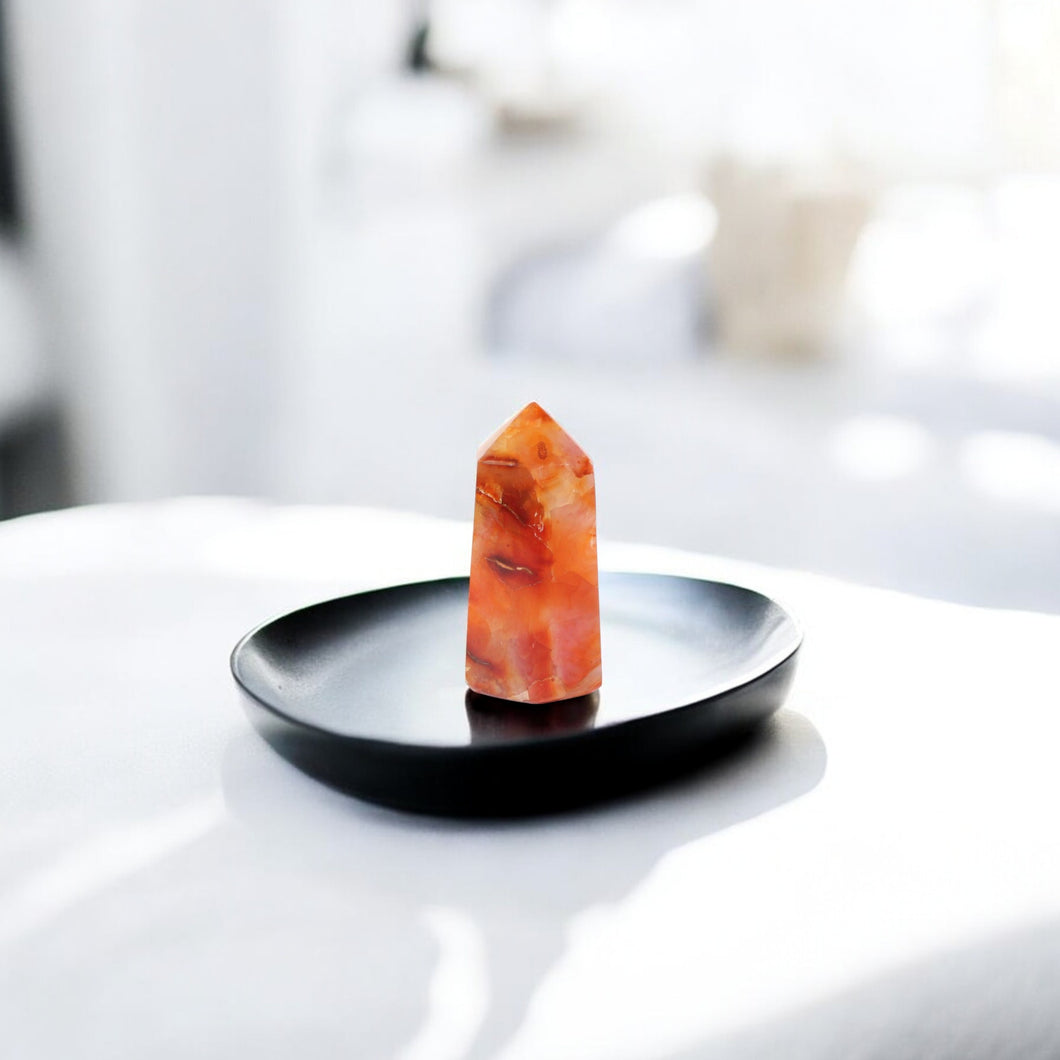 Carnelian polished crystal tower | ASH&STONE Crystal Shop Auckland NZ