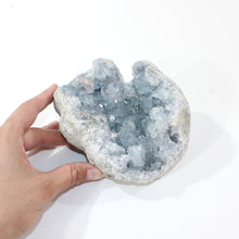 Load image into Gallery viewer, Large celestite crystal cluster 1.66kg | ASH&amp;STONE Crystal Shop Auckland NZ
