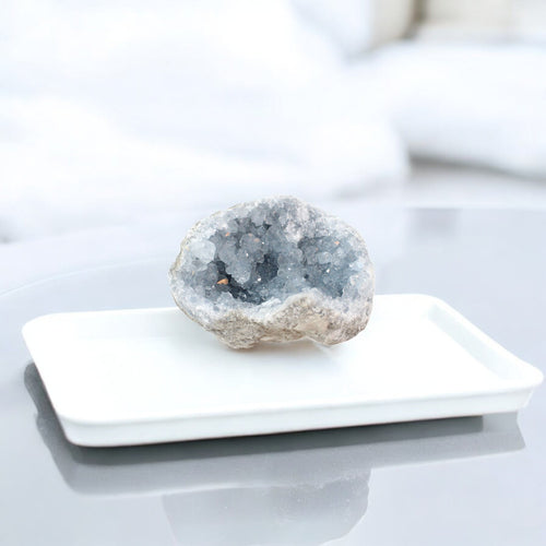 Celestite crystal cluster 1.28kg | ASH&STONE Crystal Shop Auckland NZ