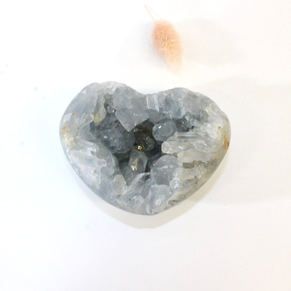 Celestite crystal heart | ASH&STONE Crystals Shop Auckland NZ