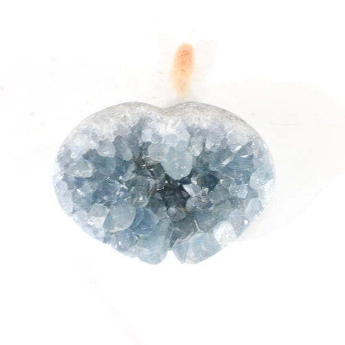 Large celestite crystal heart 1.25kg | ASH&STONE Crystals Shop Auckland NZ