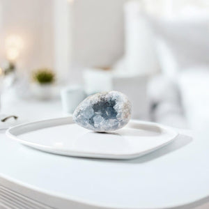 Celestite crystal cluster egg | ASH&STONE Ceramics Shop Auckland NZ